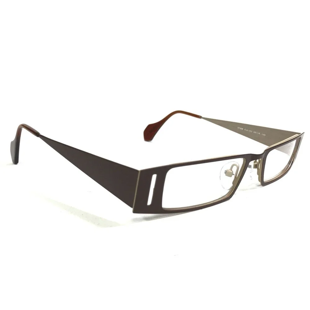 Iyoko-Inyake Eyeglasses Frames IY569 Col.123 Brown Rectangular 48-19-140